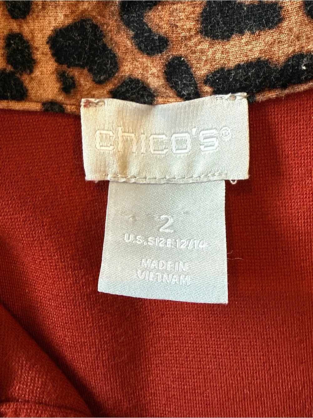 Chico's Polo Dress with Leopard Trim